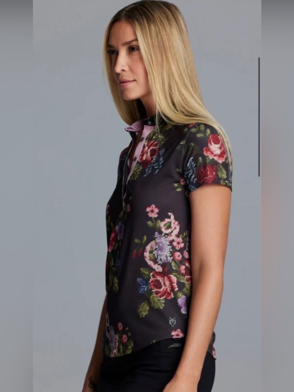 Greyson On Point Scarlett Polo Women’s Size Small Floral Golf Pickleball Tennis